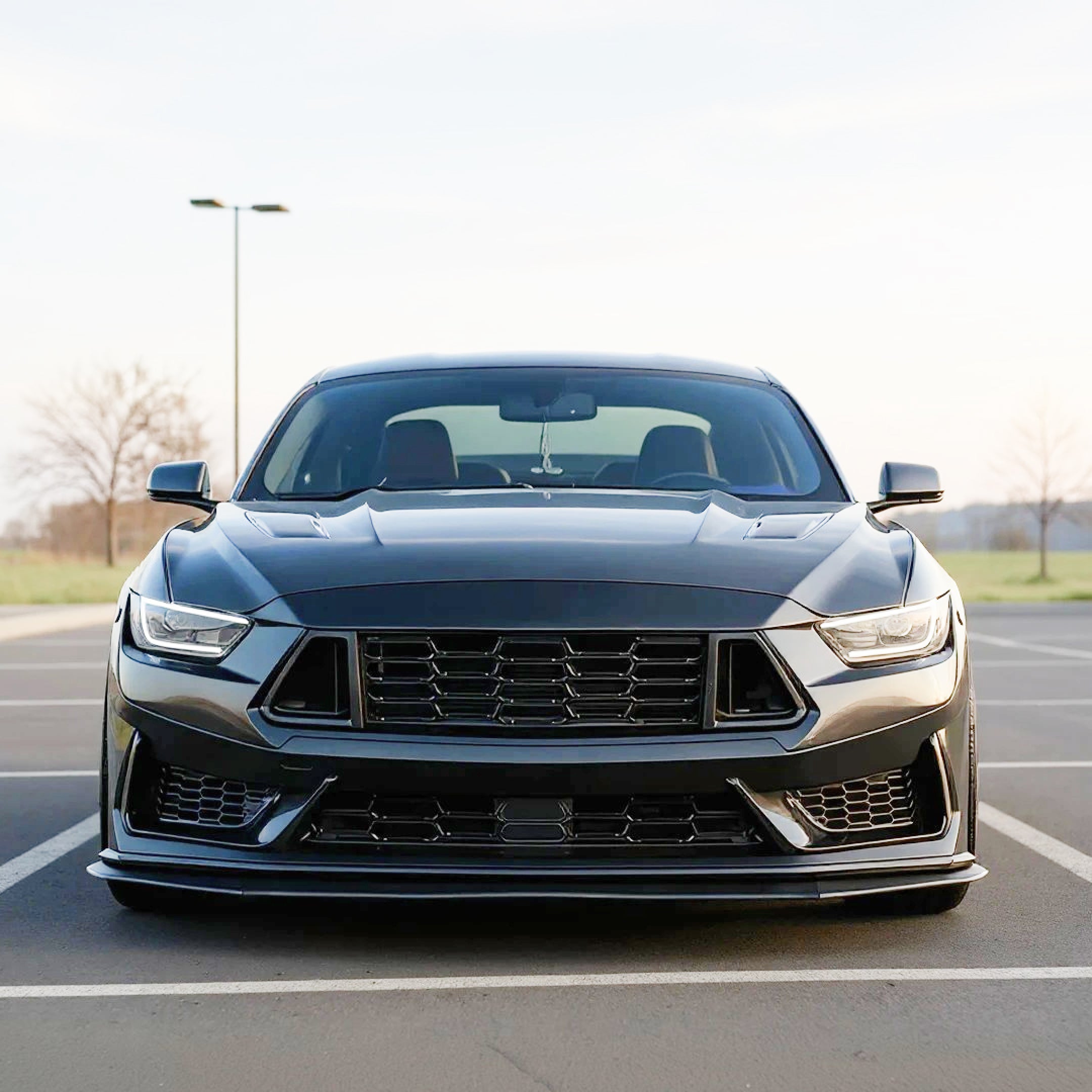 Dark Horse Style Front Bumper Cover Fascia Upper Lower Grilles Lip Body Kits For Ford Mustang (2015-2017) NexaNovo