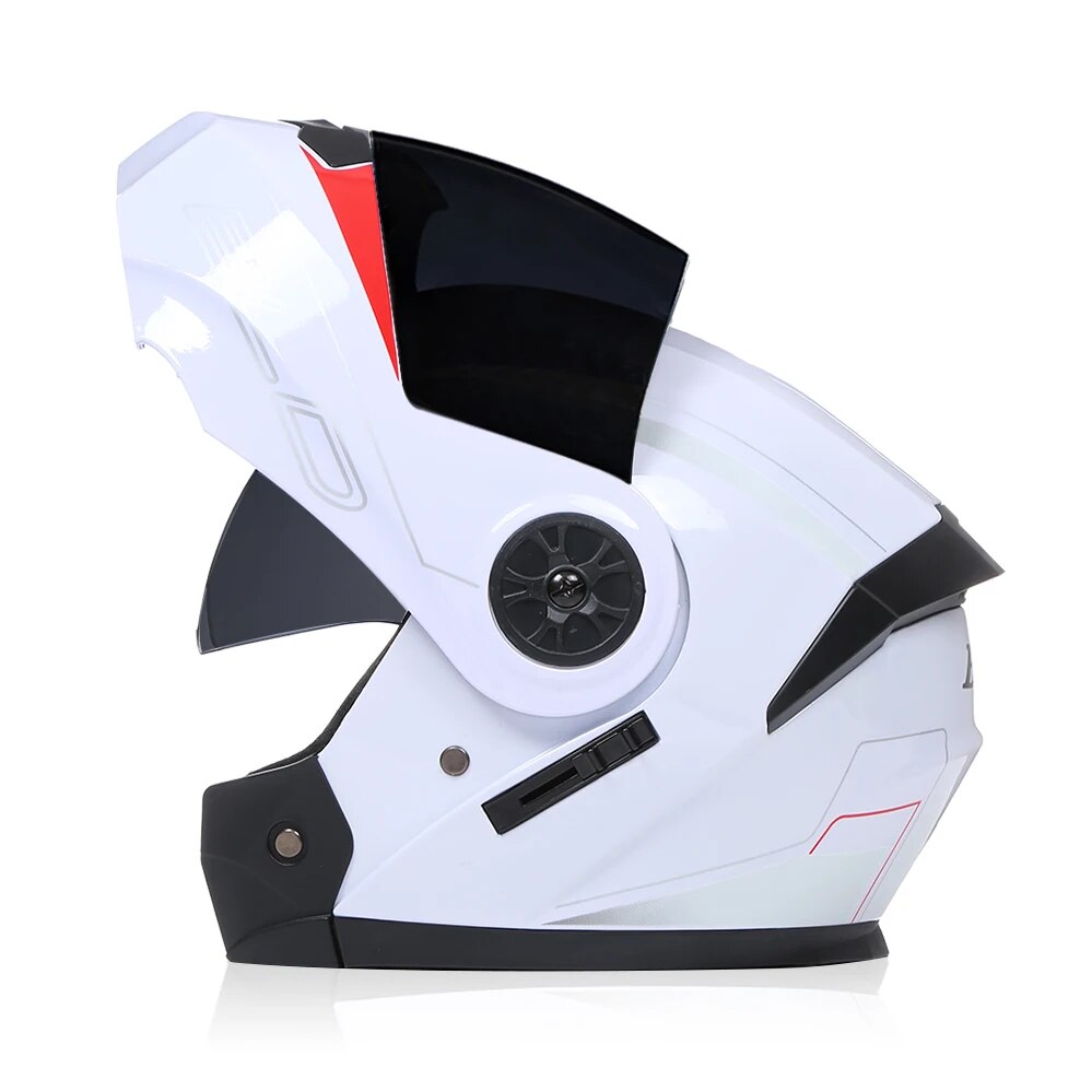 BLD Professional Racing Flip Up Modular Dual Lens Motorcycle Helmet