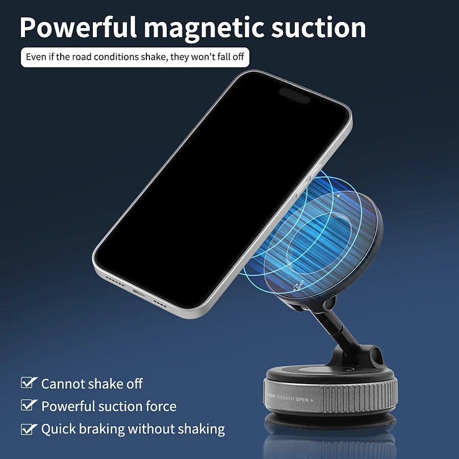 Universal 360° Rotation Magnetic Phone Mount – Car Dashboard & Lazy Kitchen Stand