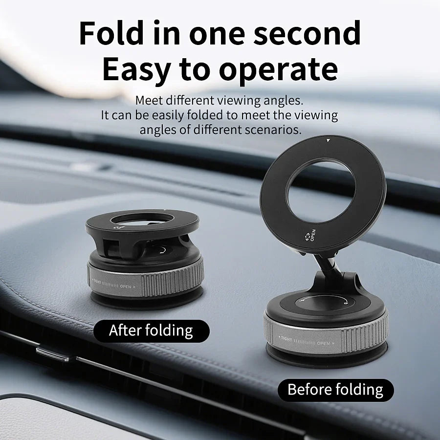 Universal 360° Rotation Magnetic Phone Mount – Car Dashboard & Lazy Kitchen Stand